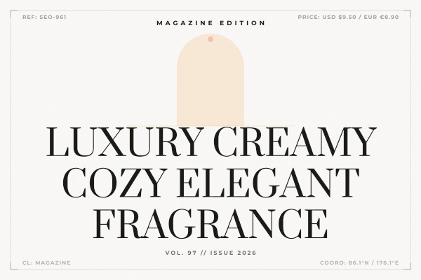 luxury creamy cozy elegant fragrance