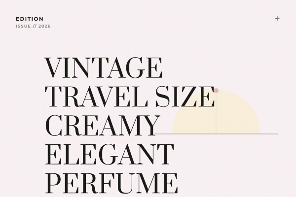 vintage travel size creamy elegant perfume